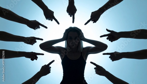 Mental Health Stigma Awareness Silhouette Judgment Social Pressure