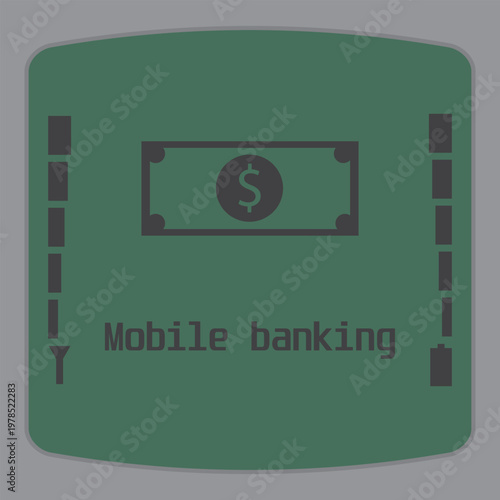 Mobile banking concept. money transaction, technology, business, mobile banking and mobile payment. Vector illustration flat design