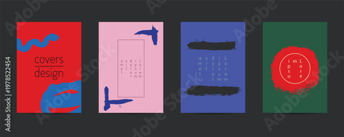 Minimal covers set. Poster template geometric design. Abstract Backgroung