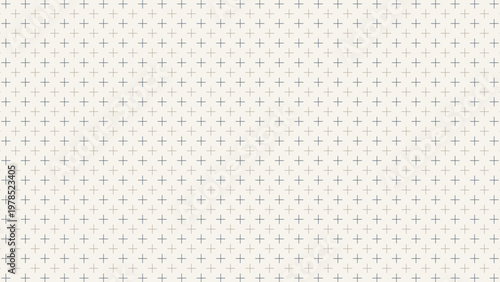 Seamless Sashiko cross stitch pattern in soft blue gray, 16:9 ratio