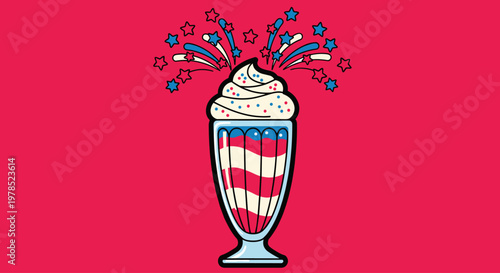 American dessert with whipped cream topping.