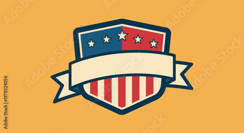 American patriotic shield logo symbol.