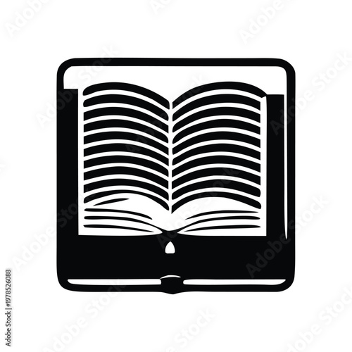 Sleek digital reading device icon, perfect for illustrating the concept of portable e-books, modern learning, and convenient access to a world of information