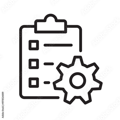 checklist settings line icon