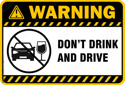no drink and drive sign warning prohibited printable poster banner sticker plaque template design