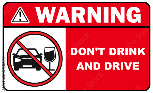 no drink and drive warning sign prohibited printable poster sticker plaque template design