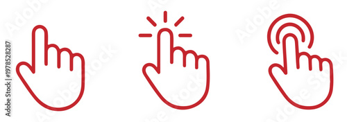 Computer mouse click cursor gray arrow icons set. Mouse click cursor collection. Vector cursors. Cursor icon. Vector illustration.