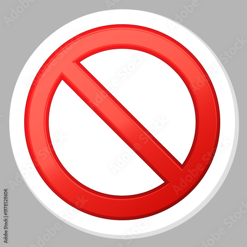 no entry forbidden prohibited symbol prohibition sign circle backslash red stop ban template design