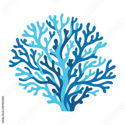 Blue Coral Reef Illustration