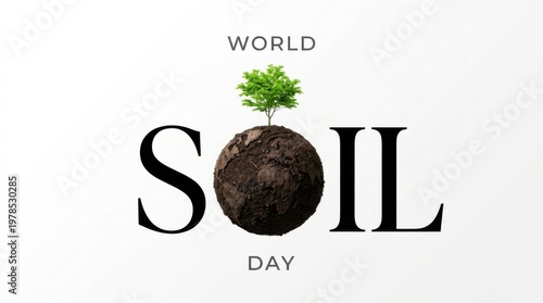 World Soil Day Concept with Seedling and Dirt