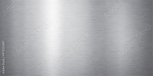 Vertical brushed metal background with soft silver tone, subtle industrial texture surface for modern minimal design and professional creative use