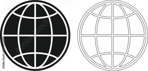Yin Yang symbol and Celtic knot duality vector icon set. Black and white contrasting circular designs for philosophy and spirituality themes.