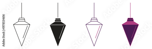 Plumb bob icon illustrated on background, vector illustration.