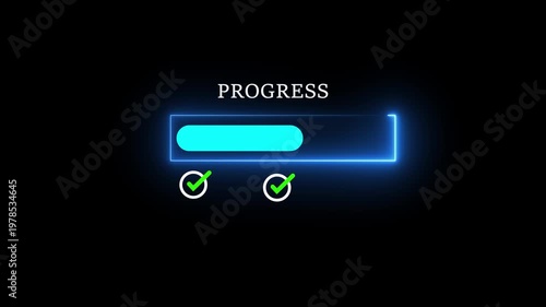 Businessman marking checklist with loading progress bar. Concept of task tracking, project development, management workflow, and monitoring ongoing business progress.