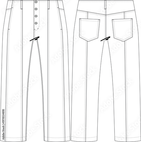 Beltless pant trouser jean denim bottom