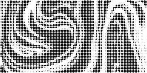 Grunge halftone gradient background. Faded grit noise texture. White and black sand wallpaper. Retro pixelated backdrop. Anime or manga style comic