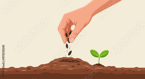 International Sunflower Planting Event in a Garden