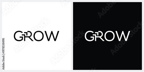 word mark grow logo design inspiration	