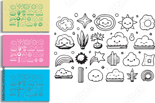 Kids style drawing of family holding hands near house vector