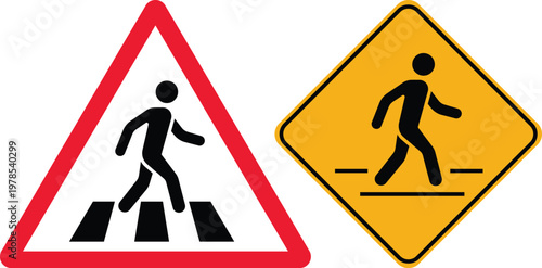 Slippery floor and trip hazard warning icon for safety vector