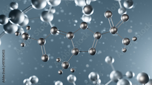 methazolamide molecular structure, 3d model molecule, carbonic anhydrase inhibitor structural chemical formula view from a microscope