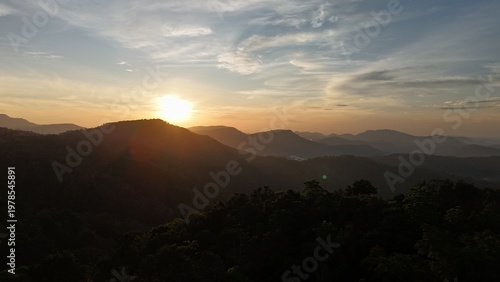 sunset in the mountains