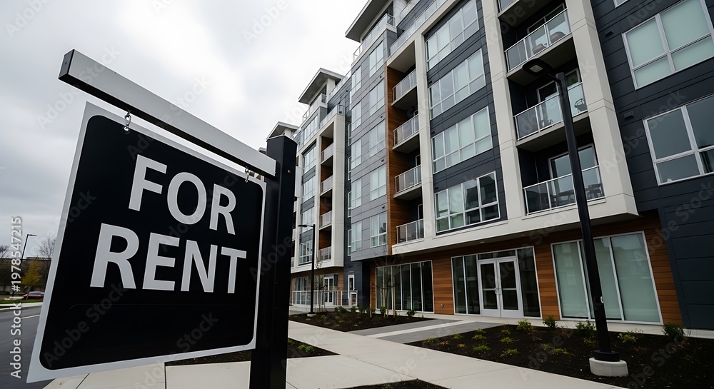 Fototapeta premium Modern apartment building with