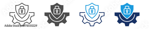 security service icon set with multi concept