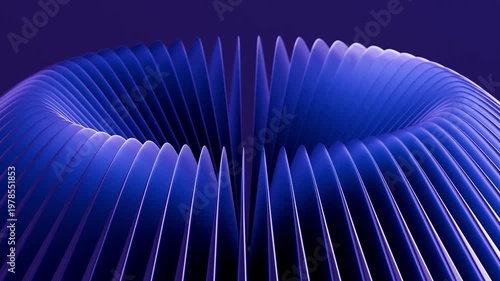 Blue patterned shapes moving in uniform flow