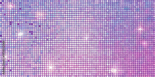 Abstract background of shimmering purple and blue sparkling dots
