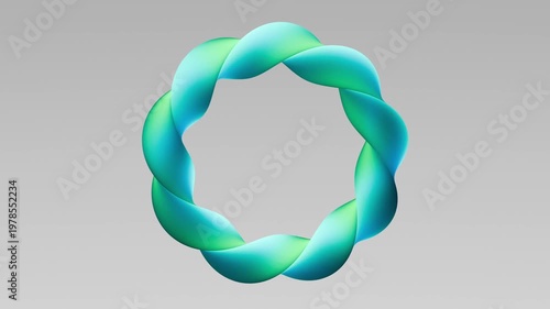 Twisting 3D shape flow and evolve in vibrant colors