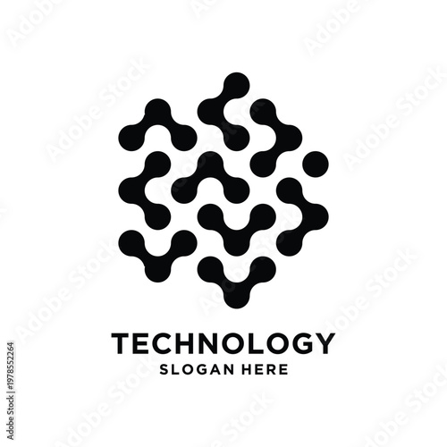 Tech Fusion: An abstract emblem representing cutting-edge innovation and connectivity, showcasing a network of interconnected elements.