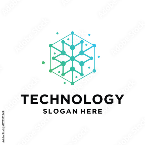 Digital Network Logo: A sleek logo features interconnected nodes within a geometric framework, representing the essence of digital networks and technological innovation. 