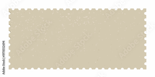 A vintage blank postage stamp with a textured beige background