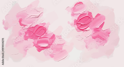 Abstract pink floral arrangement a digital impressionist exploration