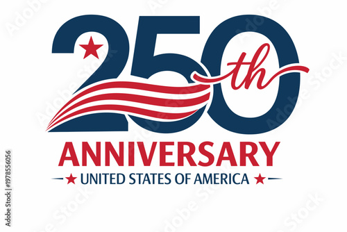 Celebrating 250 years united states of america anniversary logo