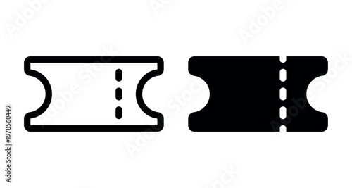 Admission Event Ticket Stub Symbol for Entertainment Entrance Pass