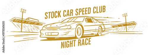 Build for speed. Car print design for t shirt print, poster, sticker, background and other uses. Legend race. Road speed graphic print. Extreme racing