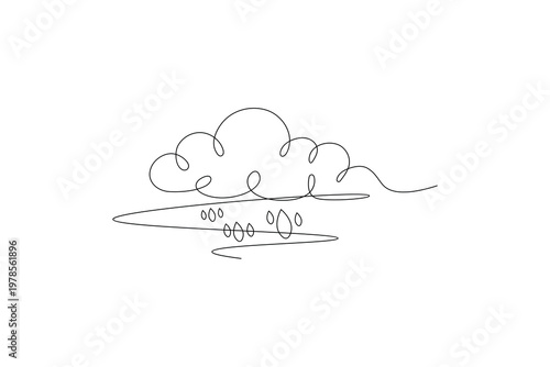 Cloud computing upload icons in a continuous one line drawing style for data storage technology
