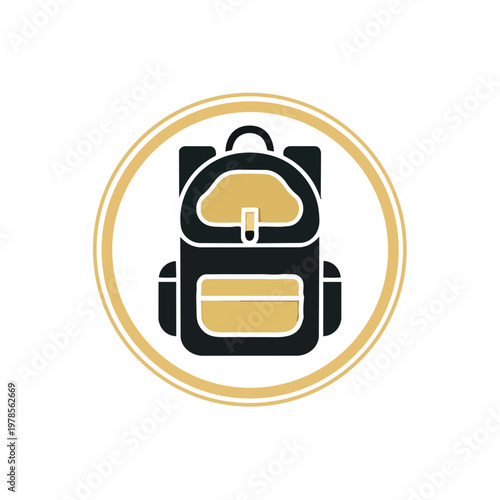 Classic Backpack Flat Icon