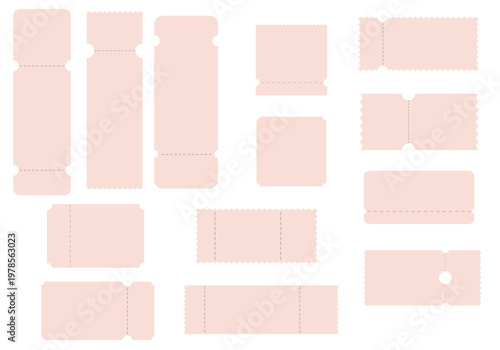 A set of minimalist beige labels and tags in various shapes. Perfect for branding, packaging, price tags, and interface design. Versatile templates are easily adaptable to any project.