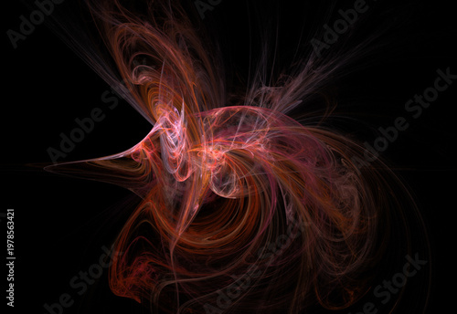 Crazy mystical coloured light effects. Incredible combinations of abstract light lines