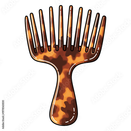 Decorative metallic hair comb with intricate design patterns