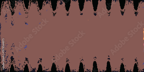 Abstract background with dark jagged edges and a dusty rose hue
