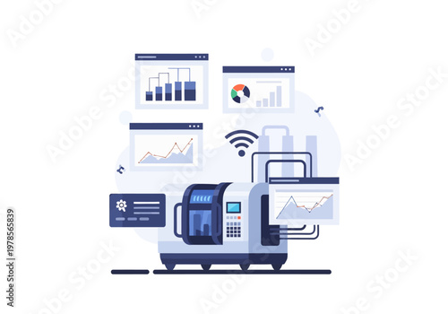 Modern 3D Printer Creating Digital Objects.