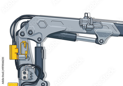 Industrial robotic arm mechanical equipment machinery.