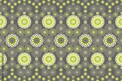 Seamless abstract pattern with vibrant geometric shapes and a bold color palette, combining teal, purple, and pink tones to create a modern, dynamic decorative design ideal for textiles or background.