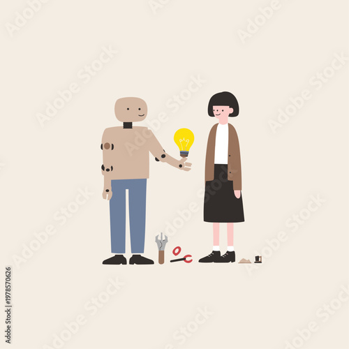 Imperfect Collaborative Robot Shares Crystal in Personalized Workshop Scene