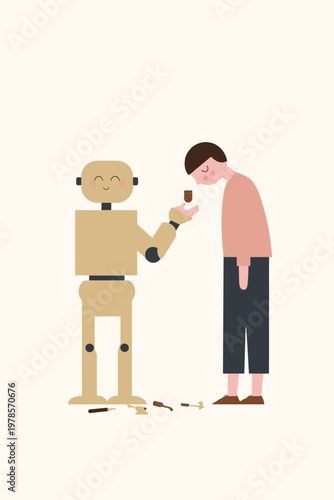 Imperfect Collaborative Robot Shares Crystal in Personalized Workshop Scene