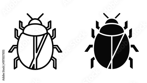 Contrasting visual depiction of a light and dark ladybug with distinct patterns